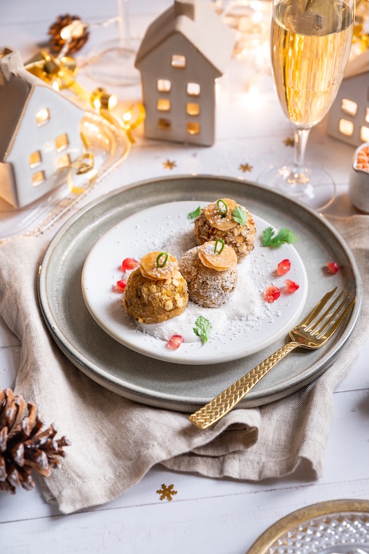 recette de Boules de Noël aux lentilles corail