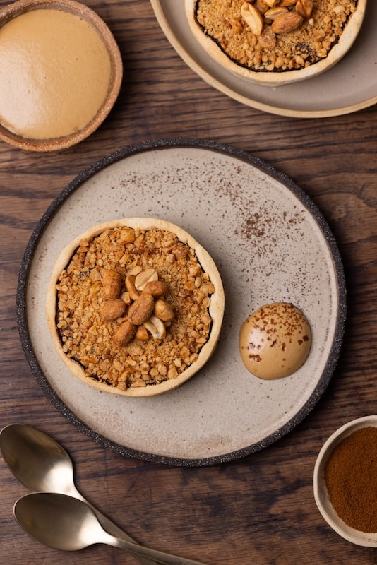 recette de Tarte chocolat cacahuètes