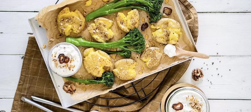 recette de Pommes de terre tapées et Bimi