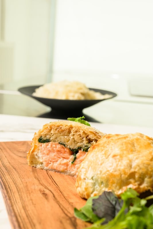 recette de Feuilleté de saumon et choucroute cuisinée