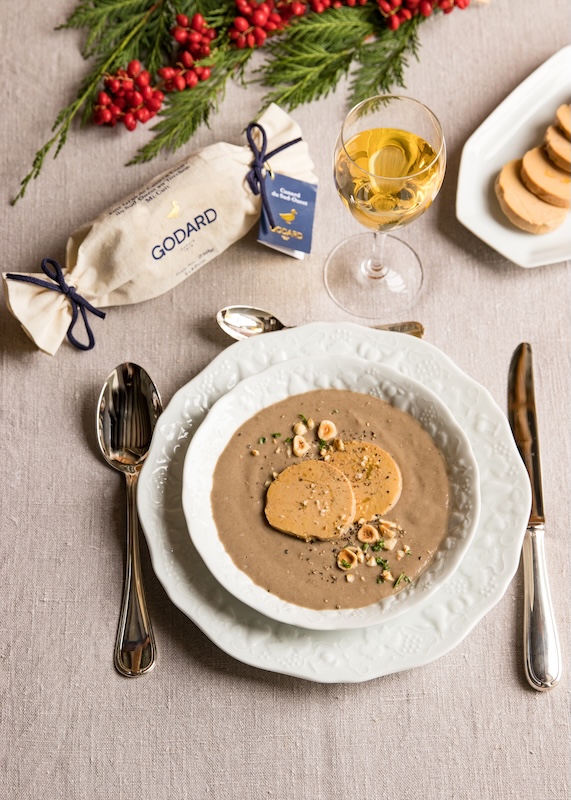 recette de Crémeux châtaignes au foie gras