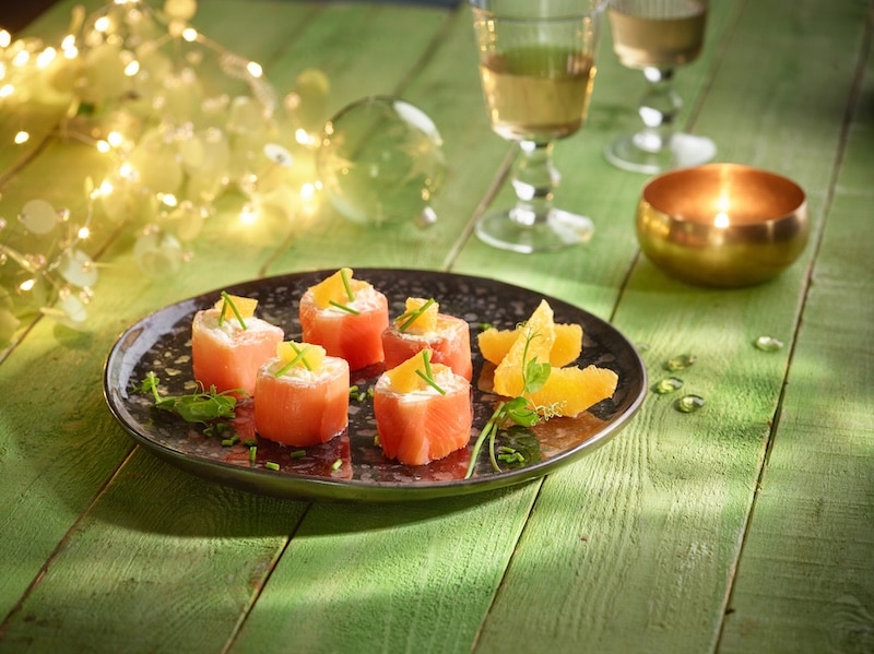 recette de Roulés au saumon fumé à l’orange
