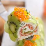 Bûche au kiwi et au saumon fumé