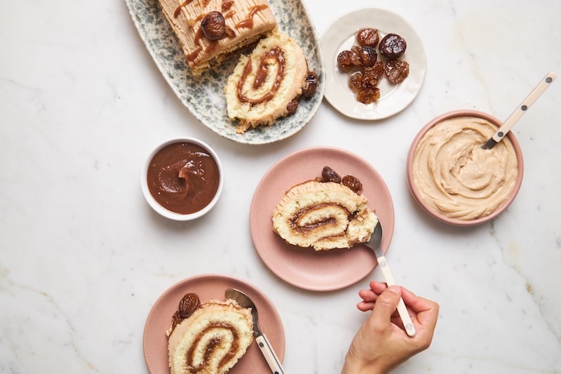 recette de Bûche de Noël à la crème de marron
