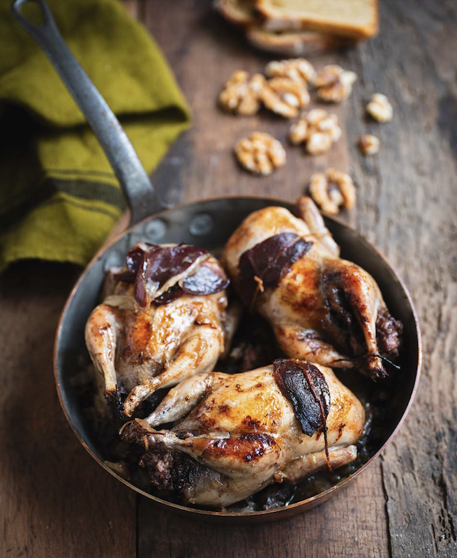 recette de Cailles au foie de volaille
