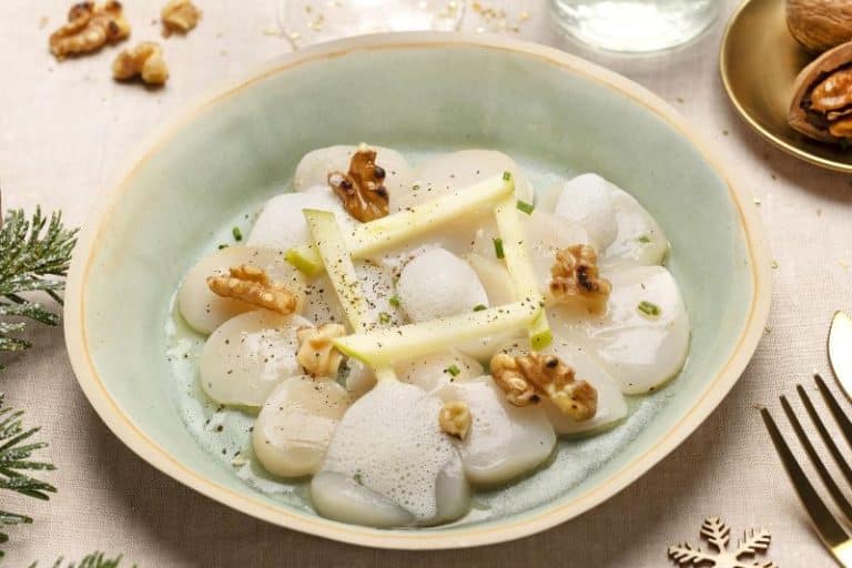 Carpaccio de Saint-Jacques aux pommes