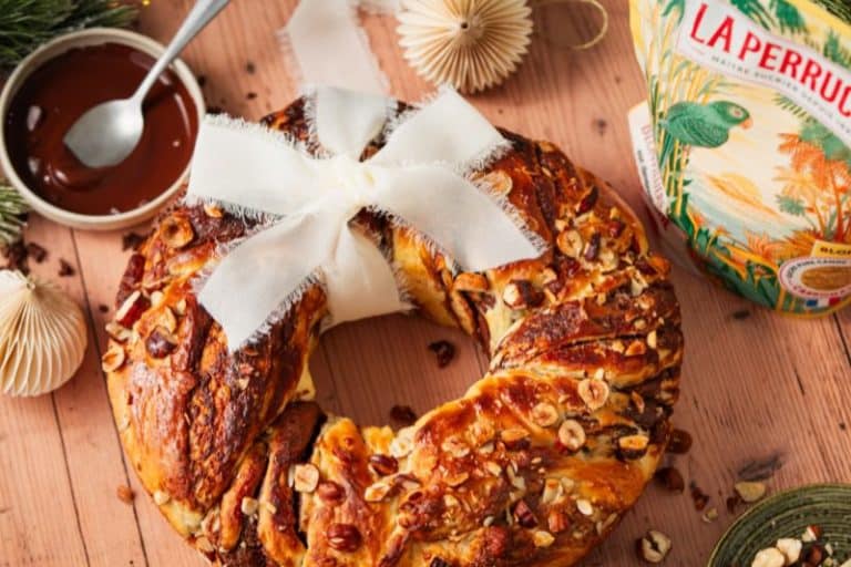 Couronne de Noël choco-noisette