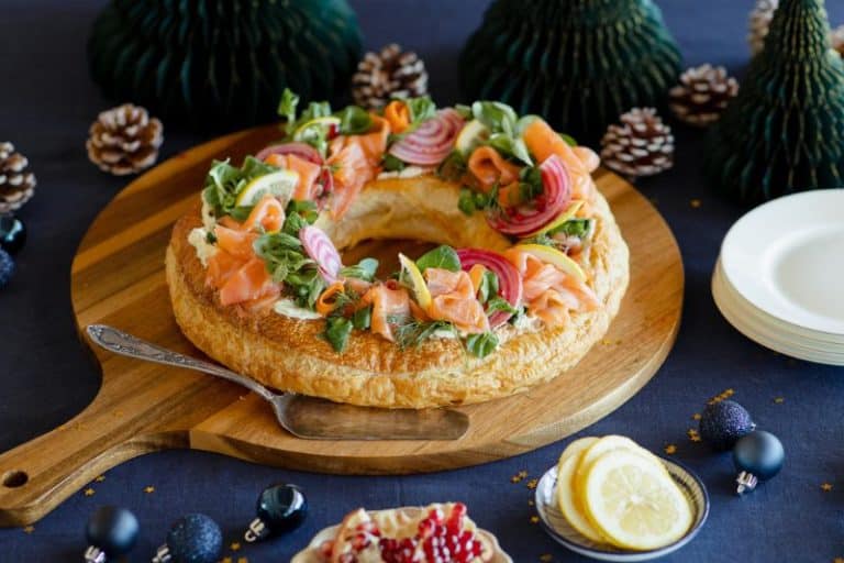 Couronne feuilletée au saumon fumé