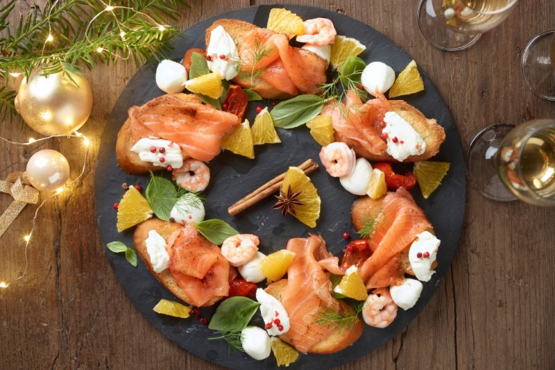 Couronne de toasts au saumon