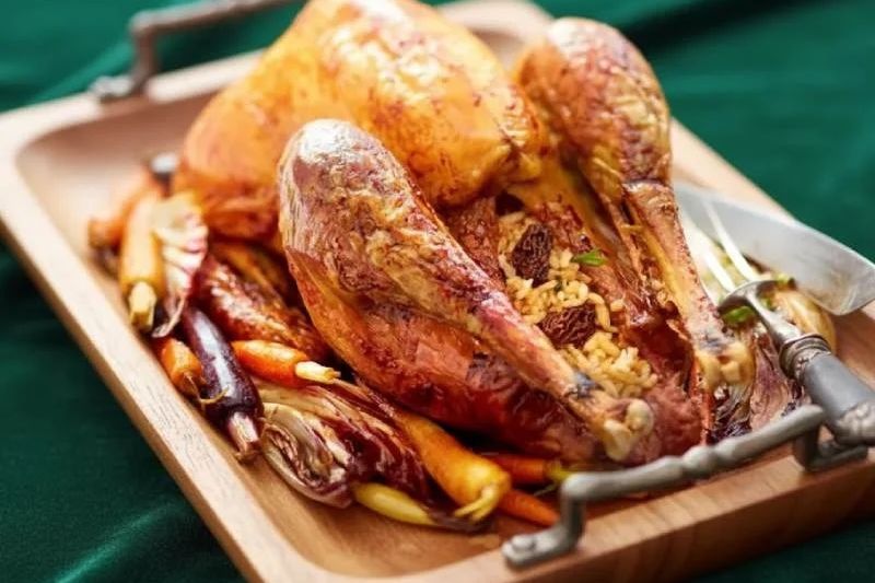 Dinde farcie au risotto