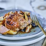 Filet mignon laqué au miel et fruits