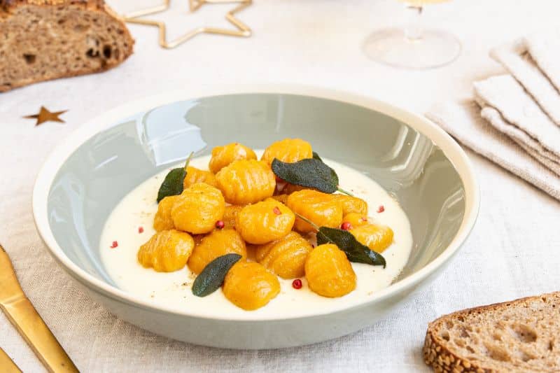 Gnocchi de courge et crème de Camembert