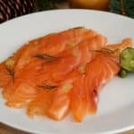 Gravlax de saumon au citron caviar
