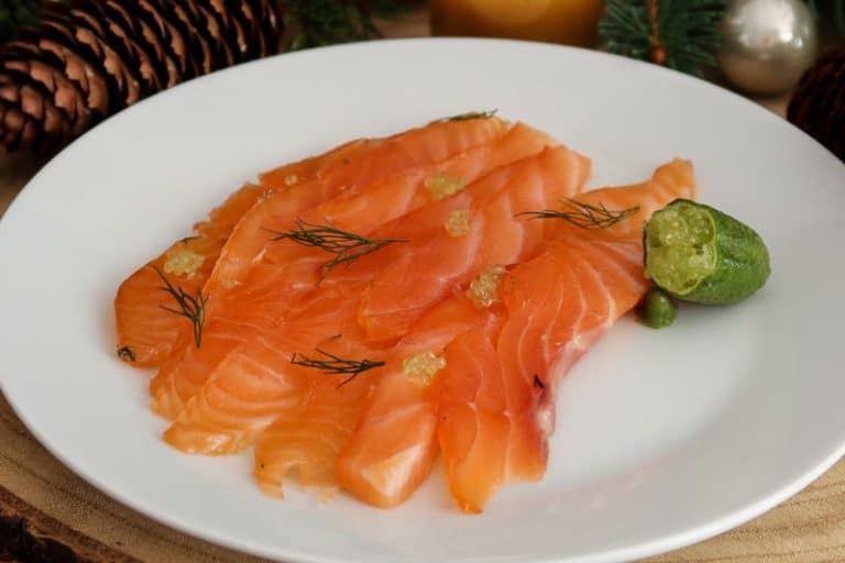Gravlax de saumon au citron caviar