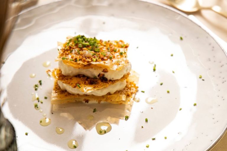 Millefeuille à l’huile d’olive et cèpes
