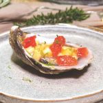 Huîtres pomme verte pamplemousse