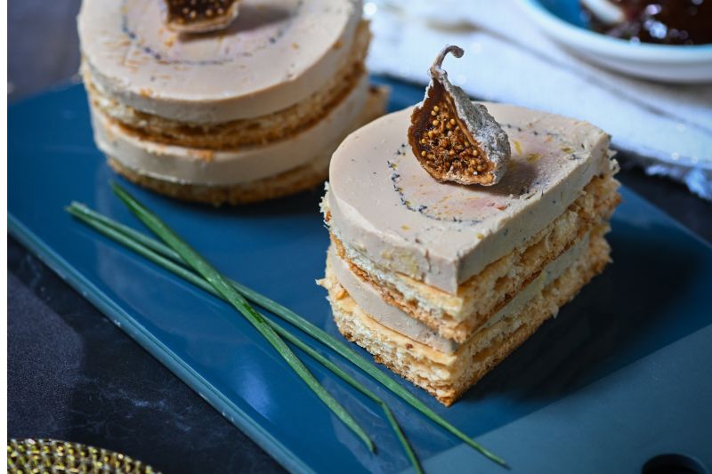 Millefeuille de foie gras et figue
