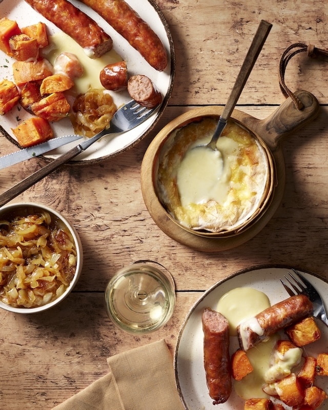 recette de Saucisses fumées au Mont d’Or