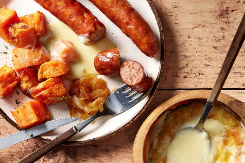 Saucisses fumées au Mont d’Or