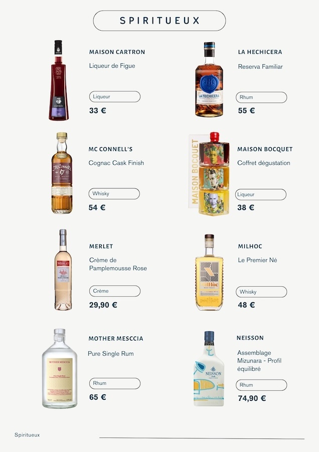 liqueur whisky rhum gin vodka