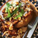 Patates douces et champignons rôtis