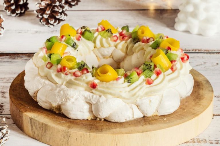 Pavlova mangue kiwi grenade