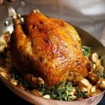 Poularde pochée rôtie