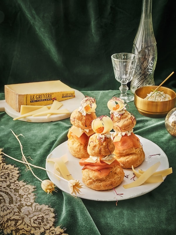 recette de Religieuses au Gruyère et à la truite fumée