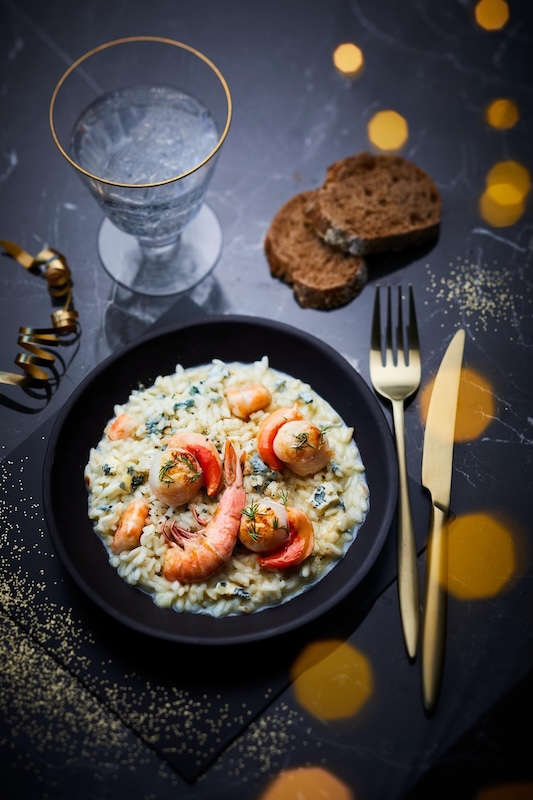 recette de Risotto aux Saint-Jacques et gambas