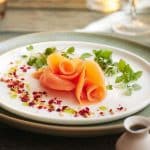 Saumon fumé et crème citronnée