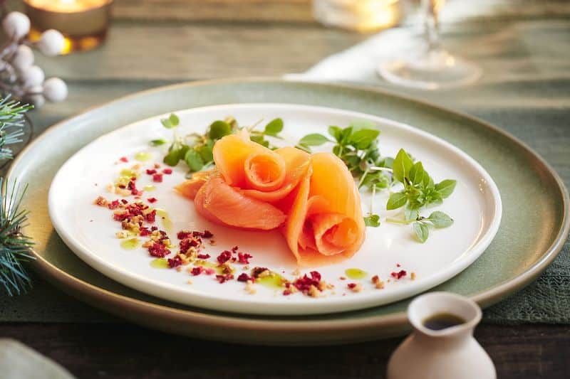 Saumon fumé et crème citronnée