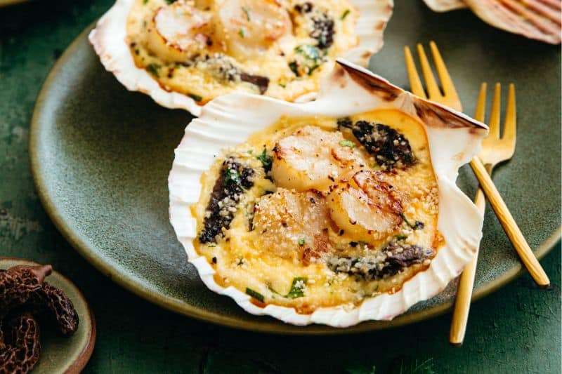 Noix de Saint-Jacques aux morilles