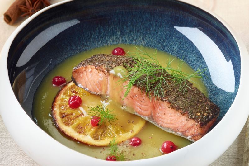 Pavés de saumon aux épices de Noël