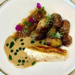 Suprême de volaille contisé à la poutargue