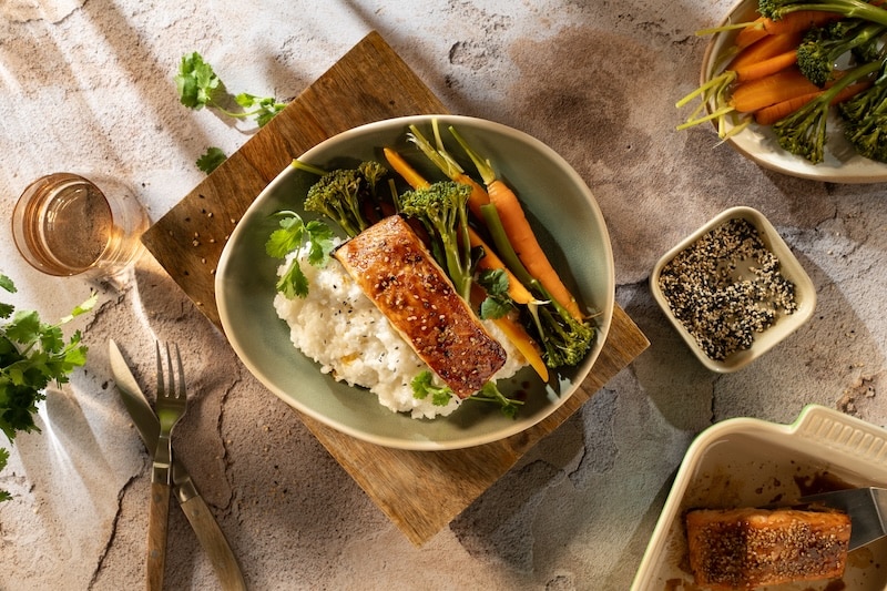 recette de Saumon au four sauce soja