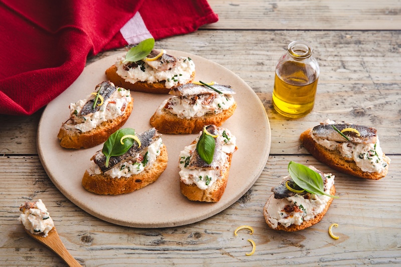 recette de Crostinis aux sardines Pêche du Jour