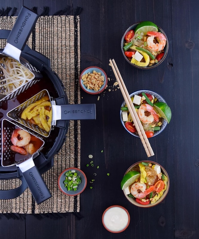 recette de Fondue Pad Thaï