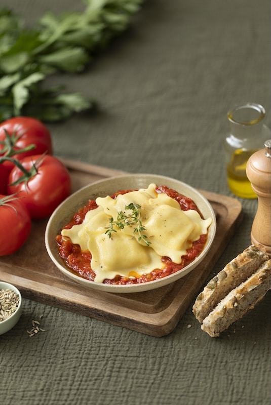 recette de Grandes ravioles langoustines à l’armoricaine