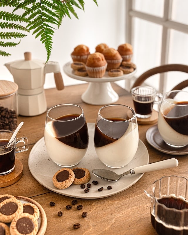 recette de Panna cotta au café et yaourt