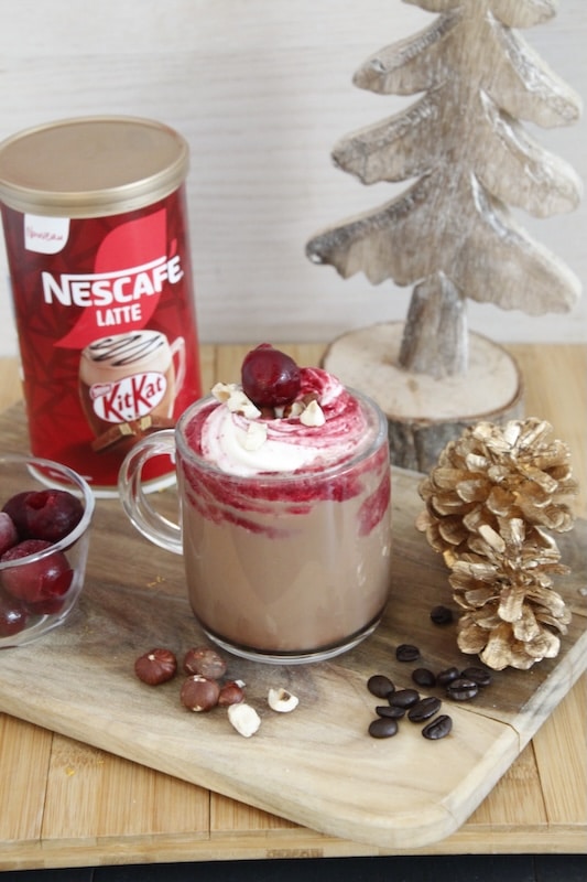 latte chantilly à la compotée de griottes