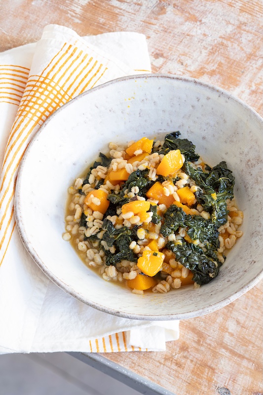 recette Orge potiron et chou toscan