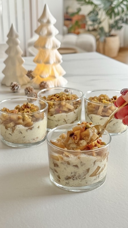 recette de Verrines pommes pistaches