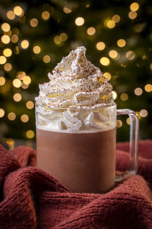 recette de Chocolat chaud à la crème fouettée