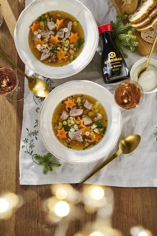 recette de Soupe de volaille à la sauce soja