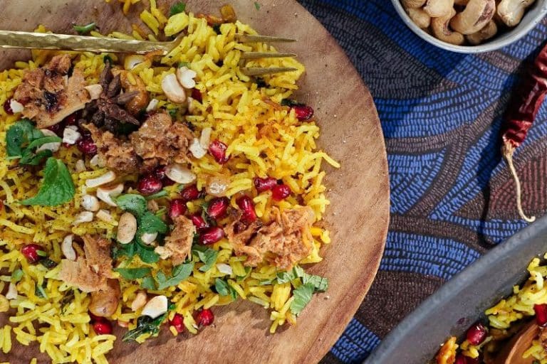 Riz biryani à l’émietté de thon