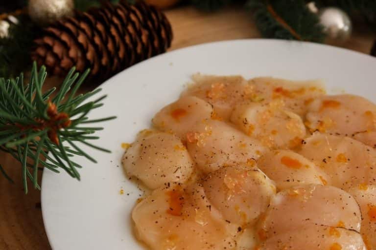 Carpaccio de Saint-Jacques à la poutargue