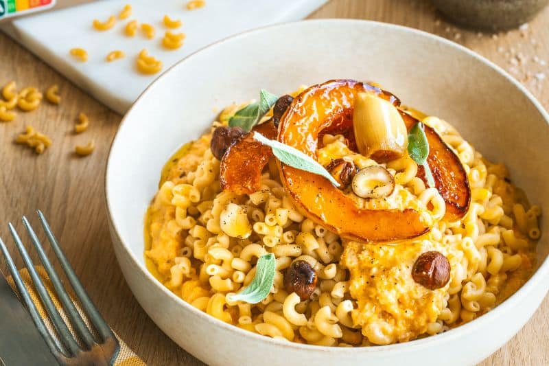 Coquillettes végétales au potimarron