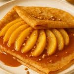 Crêpes aux poires fondantes caramélisées
