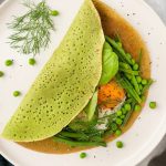 Crêpes aux épinards et lait de chèvre