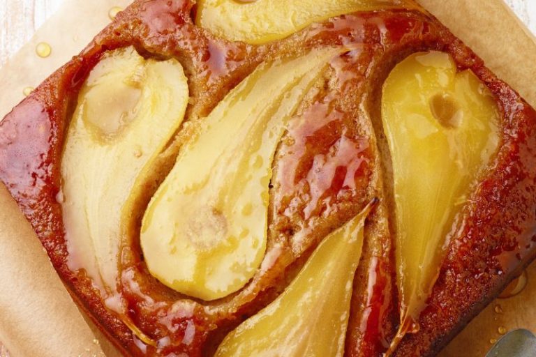 Gâteau renversé aux poires